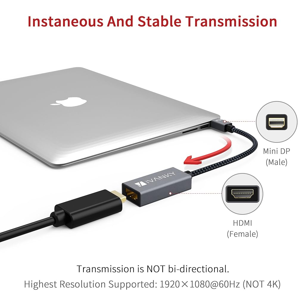 ZORBES® Mini DisplayPort to HDMI Adapter ZORBES® Mini DisplayPort to HDMI Adapter
